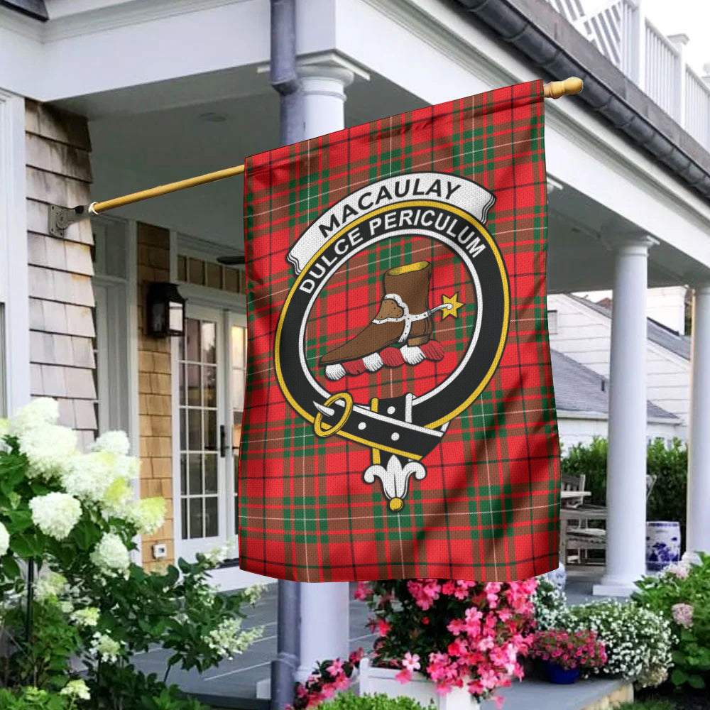 MacAulay Modern Tartan Flag with Family Crest - Tartan Vibes Clothing