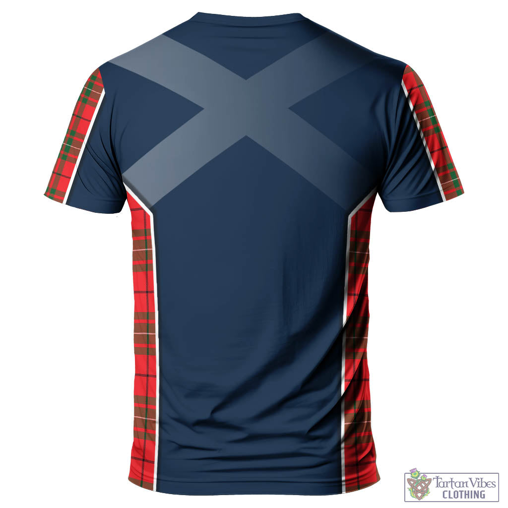 Tartan Vibes Clothing MacAulay Modern Tartan T-Shirt with Family Crest and Scottish Thistle Vibes Sport Style