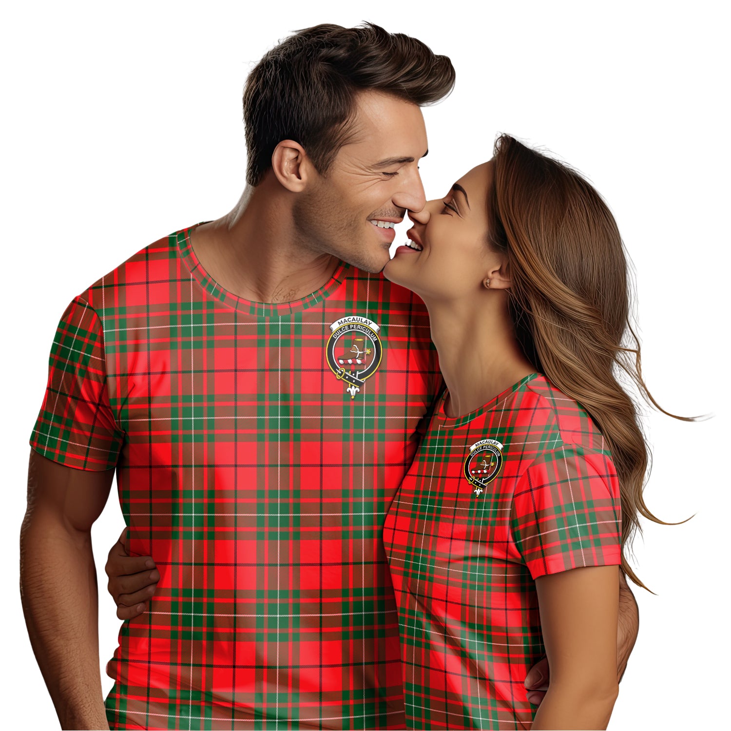 MacAulay Modern Tartan T-Shirt with Family Crest - Tartan Vibes Clothing