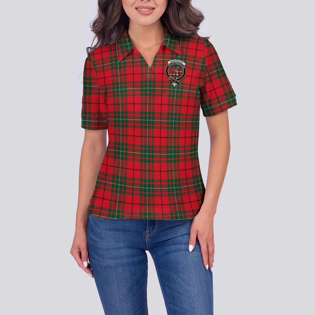 macaulay-modern-tartan-polo-shirt-with-family-crest-for-women