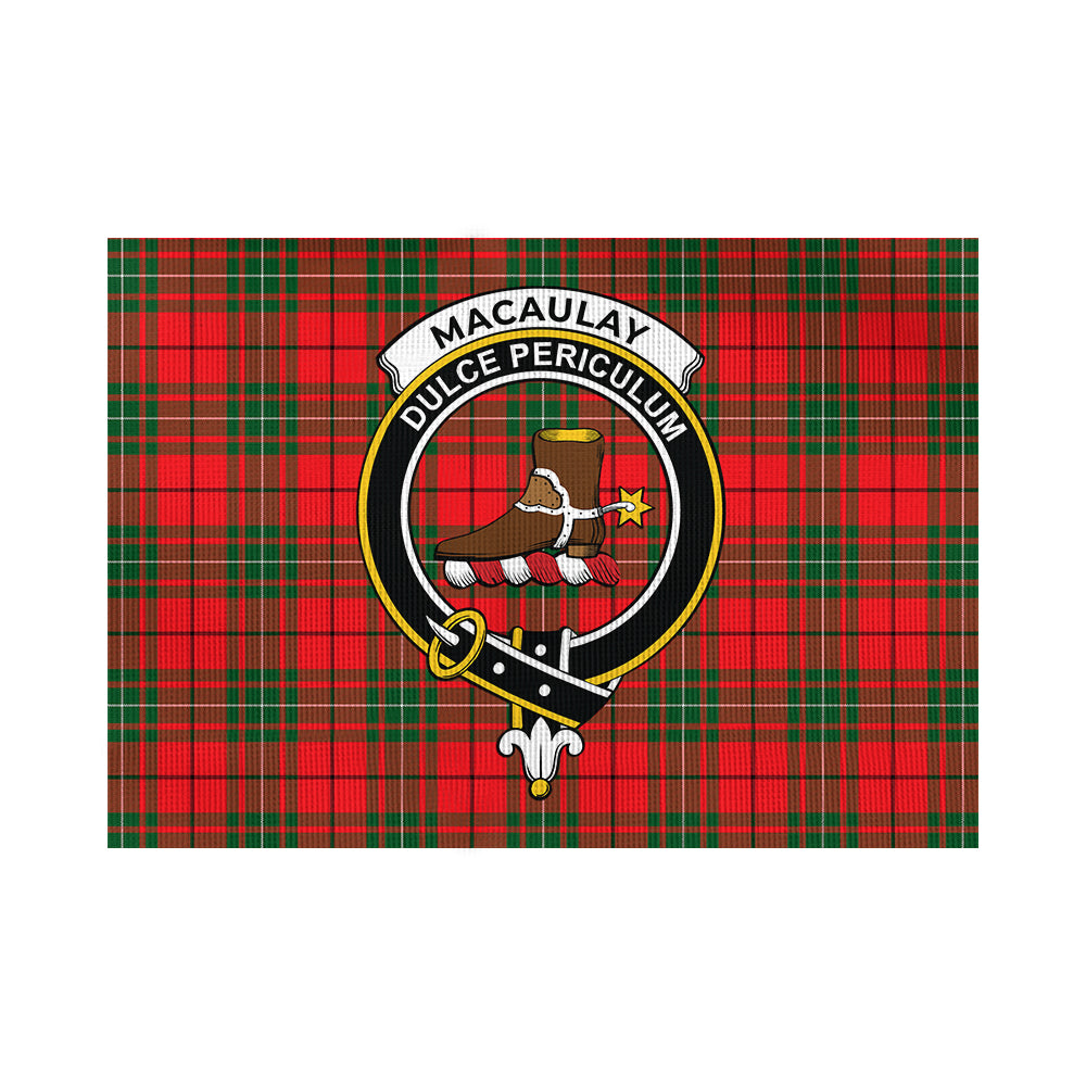 MacAulay Modern Tartan Flag with Family Crest - Tartan Vibes Clothing