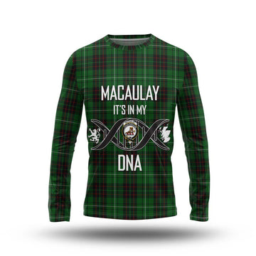 MacAulay of Lewis Tartan Long Sleeve T-Shirt with Family Crest DNA In Me Style