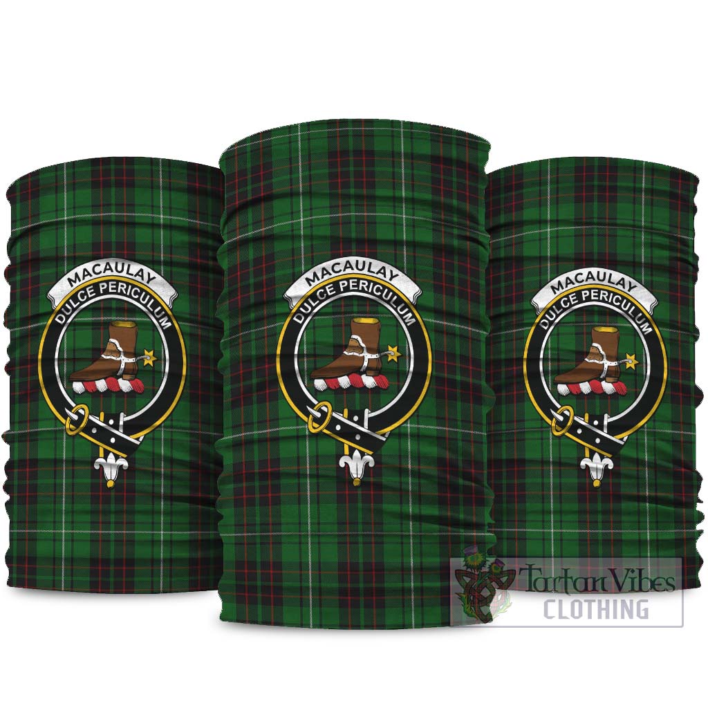 MacAulay of Lewis Tartan Neck Gaiters, Tartan Bandanas, Tartan Head Band with Family Crest