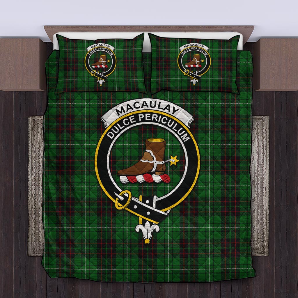 MacAulay of Lewis Tartan Quilt Bed Set with Family Crest Twin - Tartan Vibes Clothing