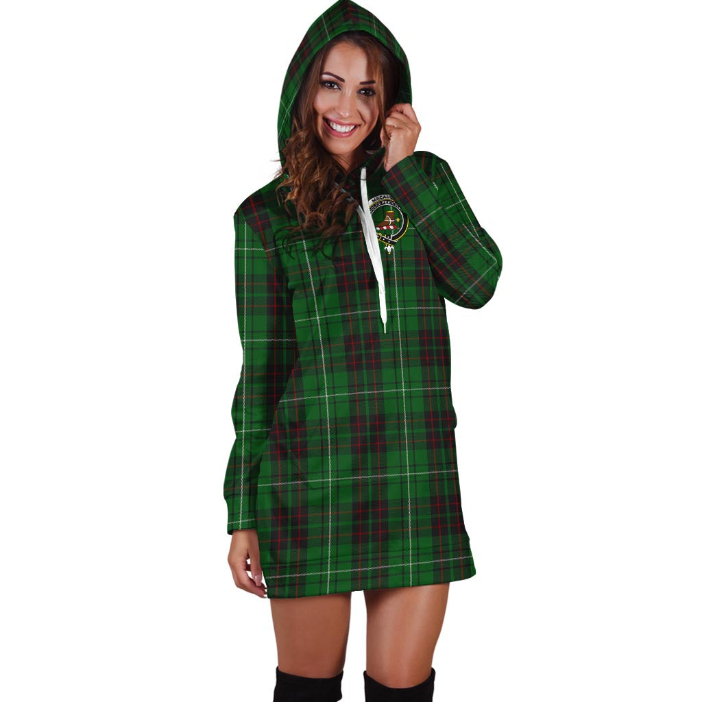 MacAulay of Lewis Tartan Hoodie Dress with Family Crest - Tartan Vibes Clothing