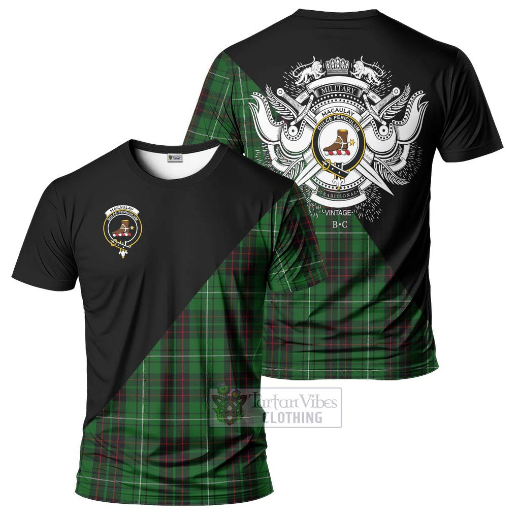 MacAulay of Lewis Tartan T-Shirt with Family Crest and Military Logo Style Kid's Shirt - Tartanvibesclothing Shop