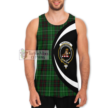 MacAulay of Lewis Tartan Men's Tank Top with Family Crest Circle Style