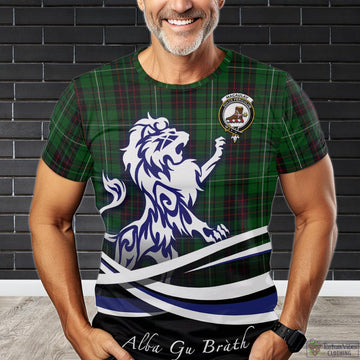 MacAulay of Lewis Tartan T-Shirt with Alba Gu Brath Regal Lion Emblem