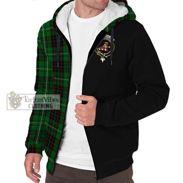 MacAulay of Lewis Tartan Sherpa Hoodie with Family Crest and Half Of Me Style