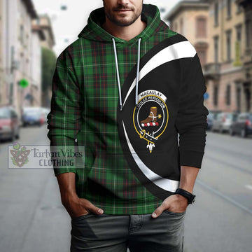 MacAulay of Lewis Tartan Hoodie with Family Crest Circle Style