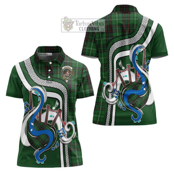 MacAulay of Lewis Tartan Women's Polo Shirt with Epic Bagpipe Style