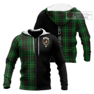 MacAulay of Lewis Tartan Knitted Hoodie with Family Crest and Half Of Me Style