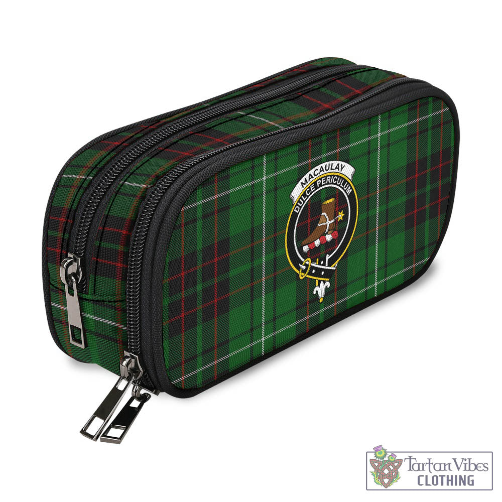 Tartan Vibes Clothing MacAulay of Lewis Tartan Pen and Pencil Case with Family Crest