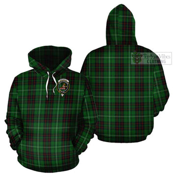 MacAulay of Lewis Tartan Cotton Hoodie with Family Crest