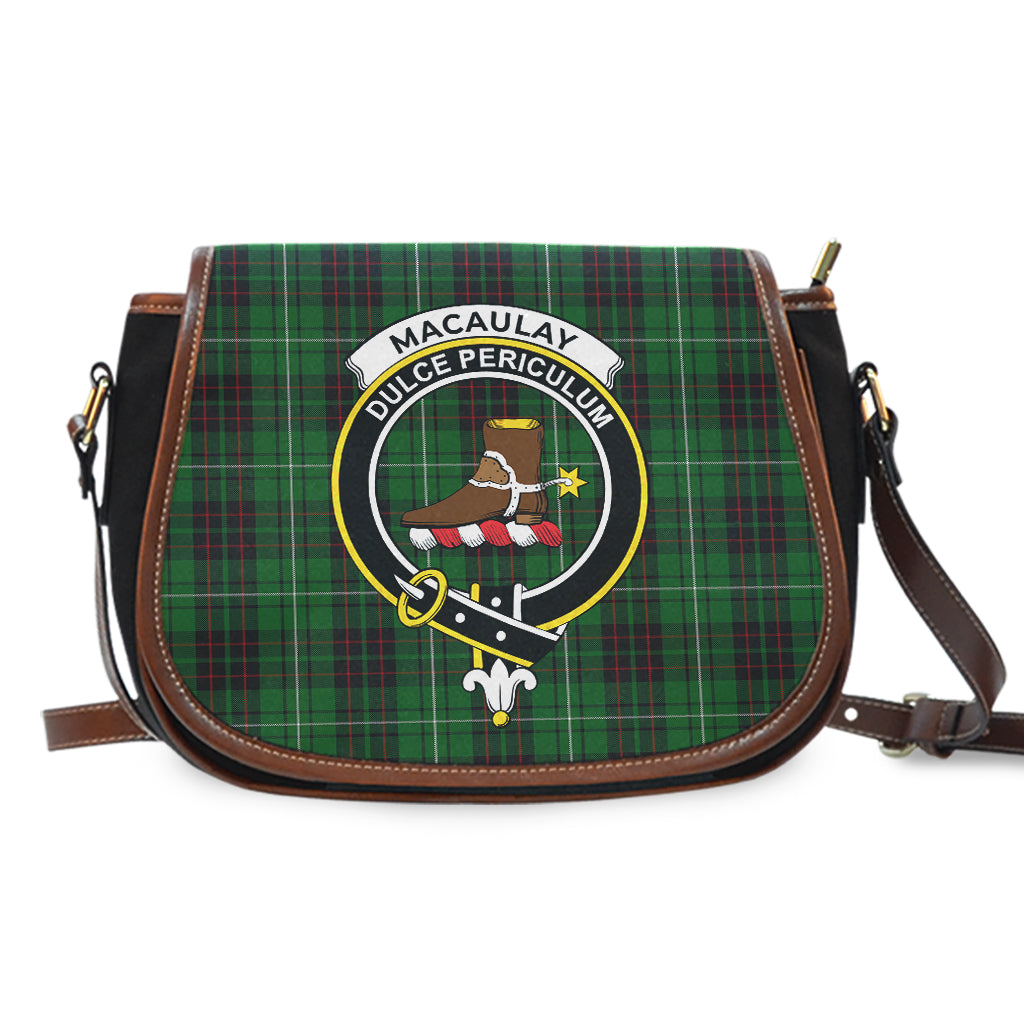 MacAulay of Lewis Tartan Saddle Bag with Family Crest - Tartan Vibes Clothing