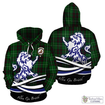 MacAulay of Lewis Tartan Hoodie with Alba Gu Brath Regal Lion Emblem