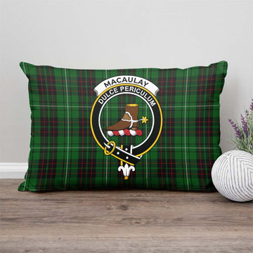 MacAulay of Lewis Tartan Pillow Cover with Family Crest