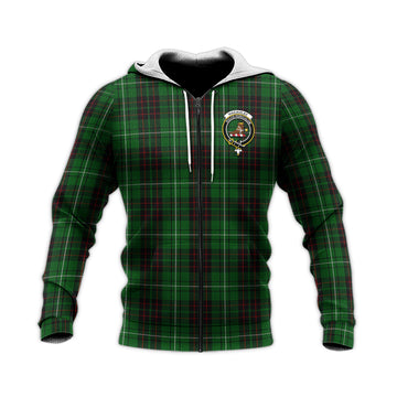 MacAulay of Lewis Tartan Knitted Hoodie with Family Crest