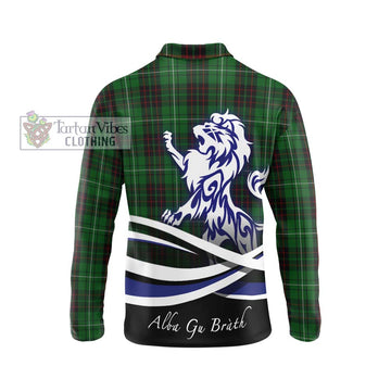 MacAulay of Lewis Tartan Long Sleeve Polo Shirt with Alba Gu Brath Regal Lion Emblem