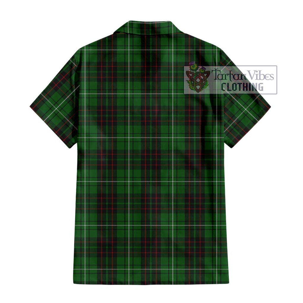 MacAulay of Lewis Tartan Short Sleeve Button Shirt with Family Crest DNA In Me Style - Tartanvibesclothing Shop