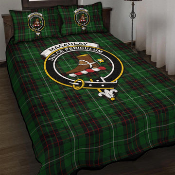 MacAulay of Lewis Tartan Quilt Bed Set with Family Crest