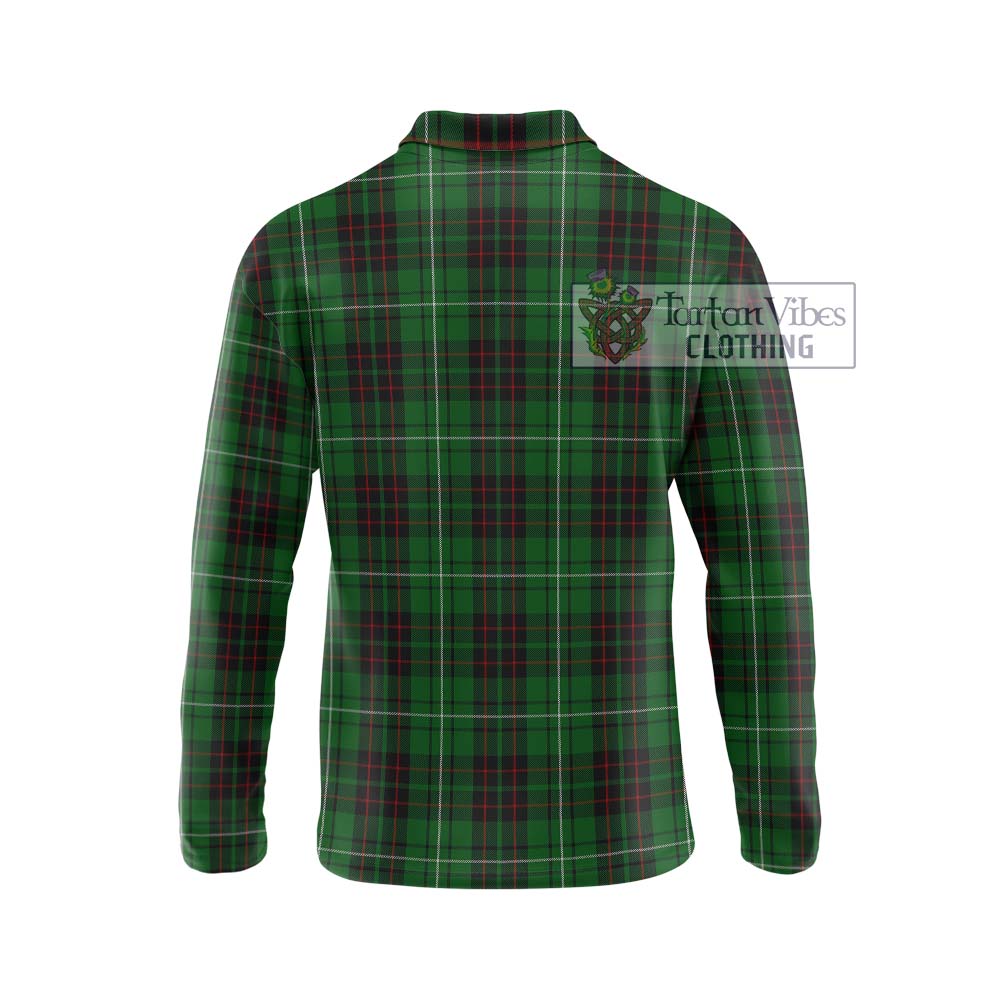 MacAulay of Lewis Tartan Long Sleeve Polo Shirt with Family Crest DNA In Me Style - Tartanvibesclothing Shop