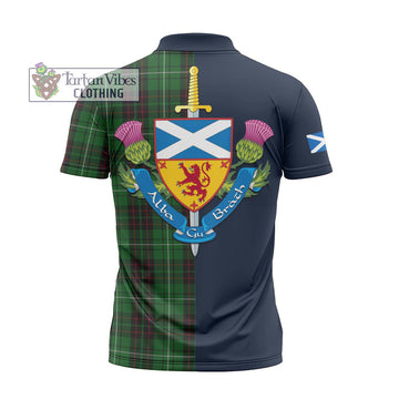 MacAulay of Lewis Tartan Zipper Polo Shirt Alba with Scottish Lion Royal Arm Half Style