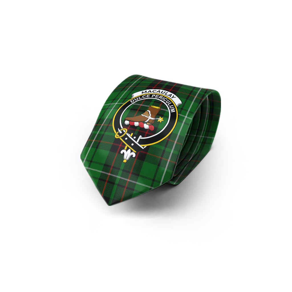 MacAulay of Lewis Tartan Classic Necktie with Family Crest - Tartan Vibes Clothing