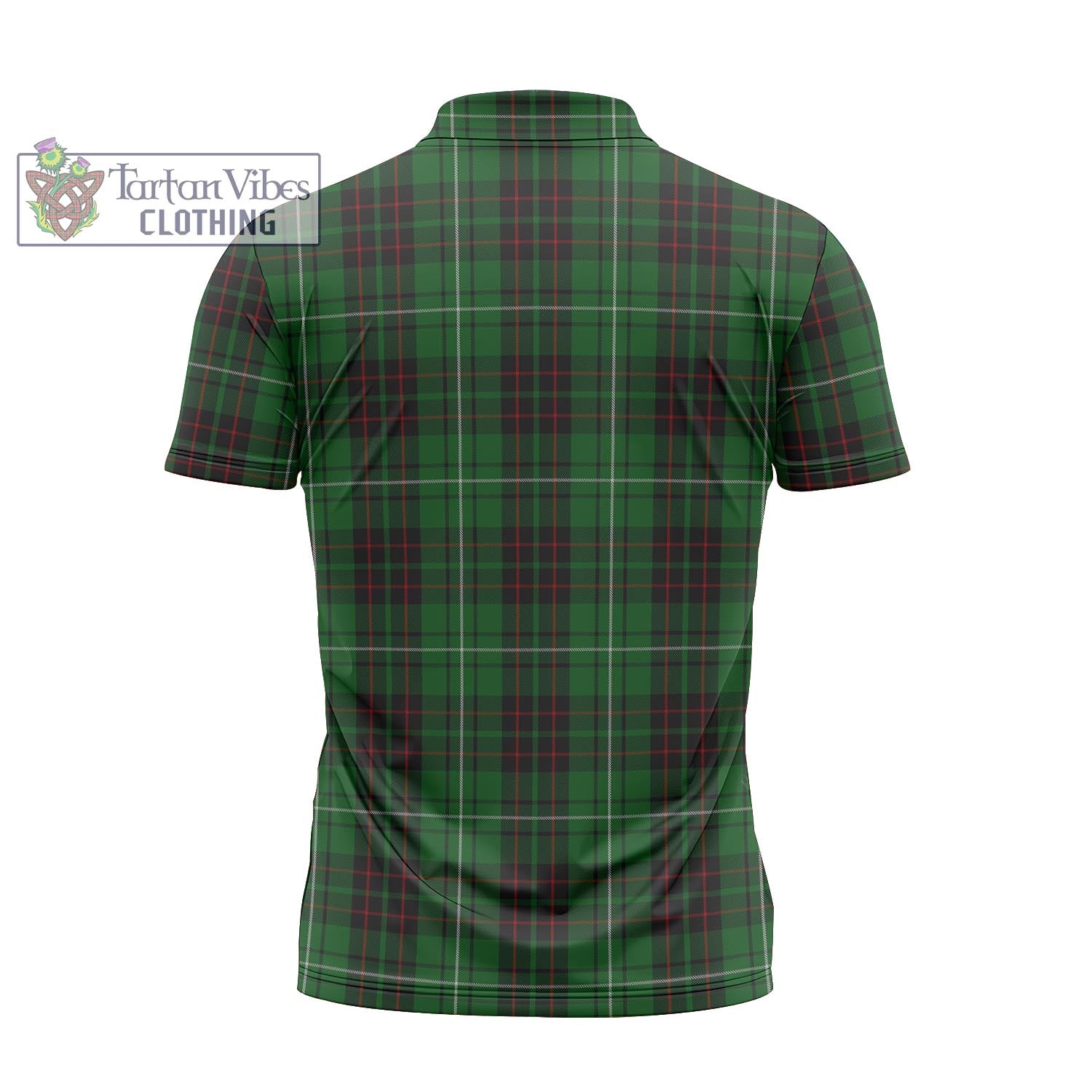 Tartan Vibes Clothing MacAulay of Lewis Tartan Zipper Polo Shirt with Family Crest