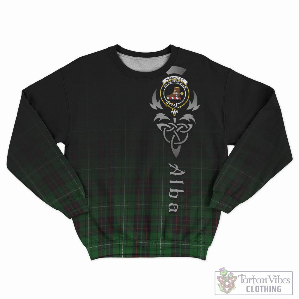 Tartan Vibes Clothing MacAulay of Lewis Tartan Sweatshirt Featuring Alba Gu Brath Family Crest Celtic Inspired