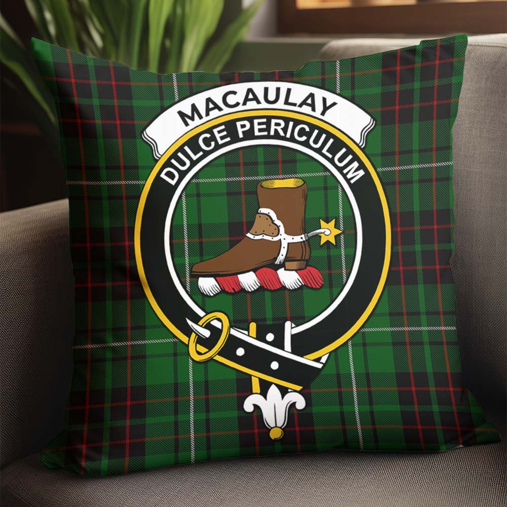 MacAulay of Lewis Tartan Pillow Cover with Family Crest - Tartanvibesclothing