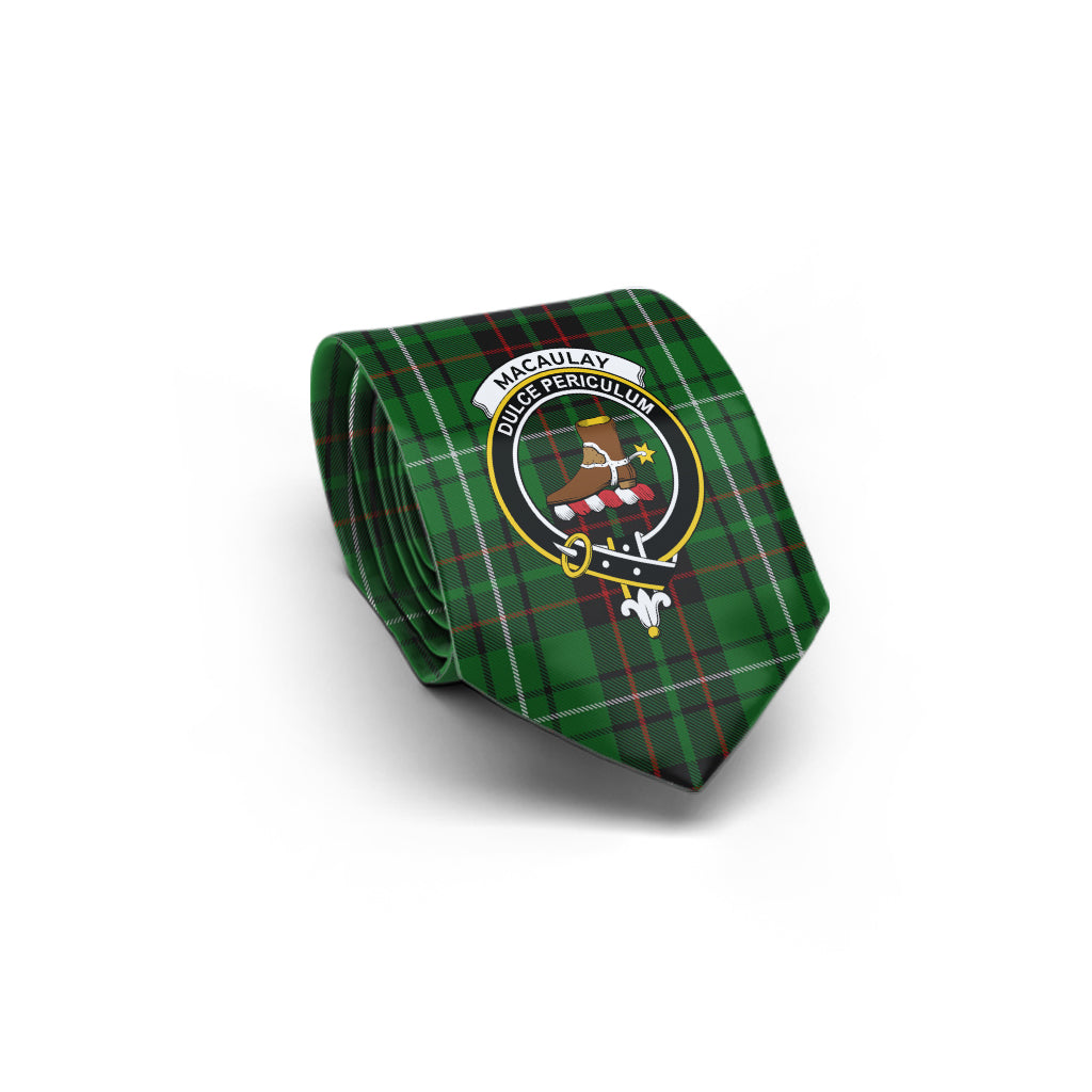 MacAulay of Lewis Tartan Classic Necktie with Family Crest - Tartan Vibes Clothing