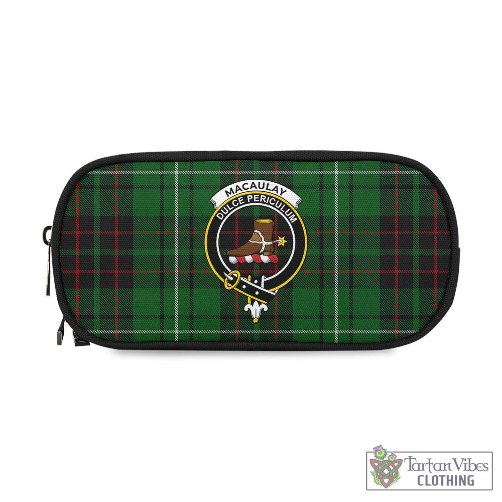 Tartan Vibes Clothing MacAulay of Lewis Tartan Pen and Pencil Case with Family Crest