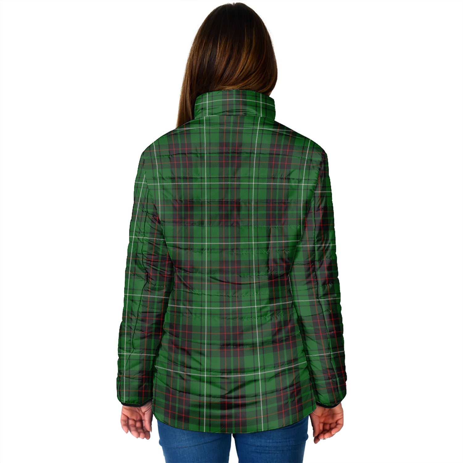 MacAulay of Lewis Tartan Padded Jacket with Family Crest - Tartan Vibes Clothing