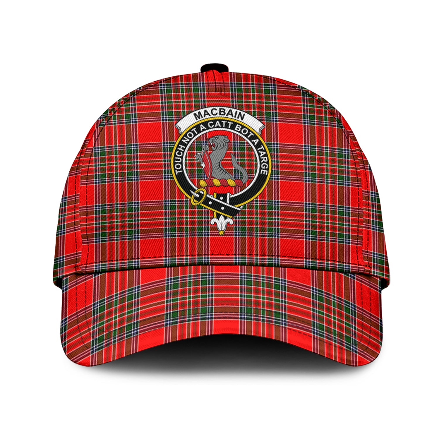 MacBain Tartan Classic Cap with Family Crest Classic Cap Universal Fit - Tartan Vibes Clothing