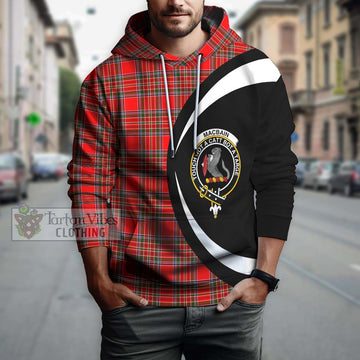 MacBain Tartan Hoodie with Family Crest Circle Style