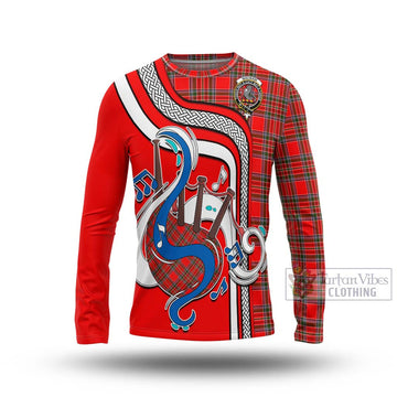 MacBain Tartan Long Sleeve T-Shirt with Epic Bagpipe Style