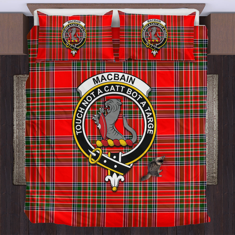 MacBain Tartan Bedding Set with Family Crest US Bedding Set - Tartan Vibes Clothing