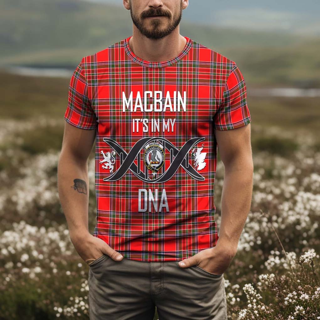 MacBain Tartan T-Shirt with Family Crest DNA In Me Style Kid's Shirt - Tartan Vibes Clothing