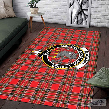 MacBain Tartan Area Rug with Family Crest