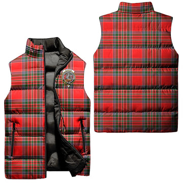 MacBain Tartan Sleeveless Puffer Jacket with Family Crest