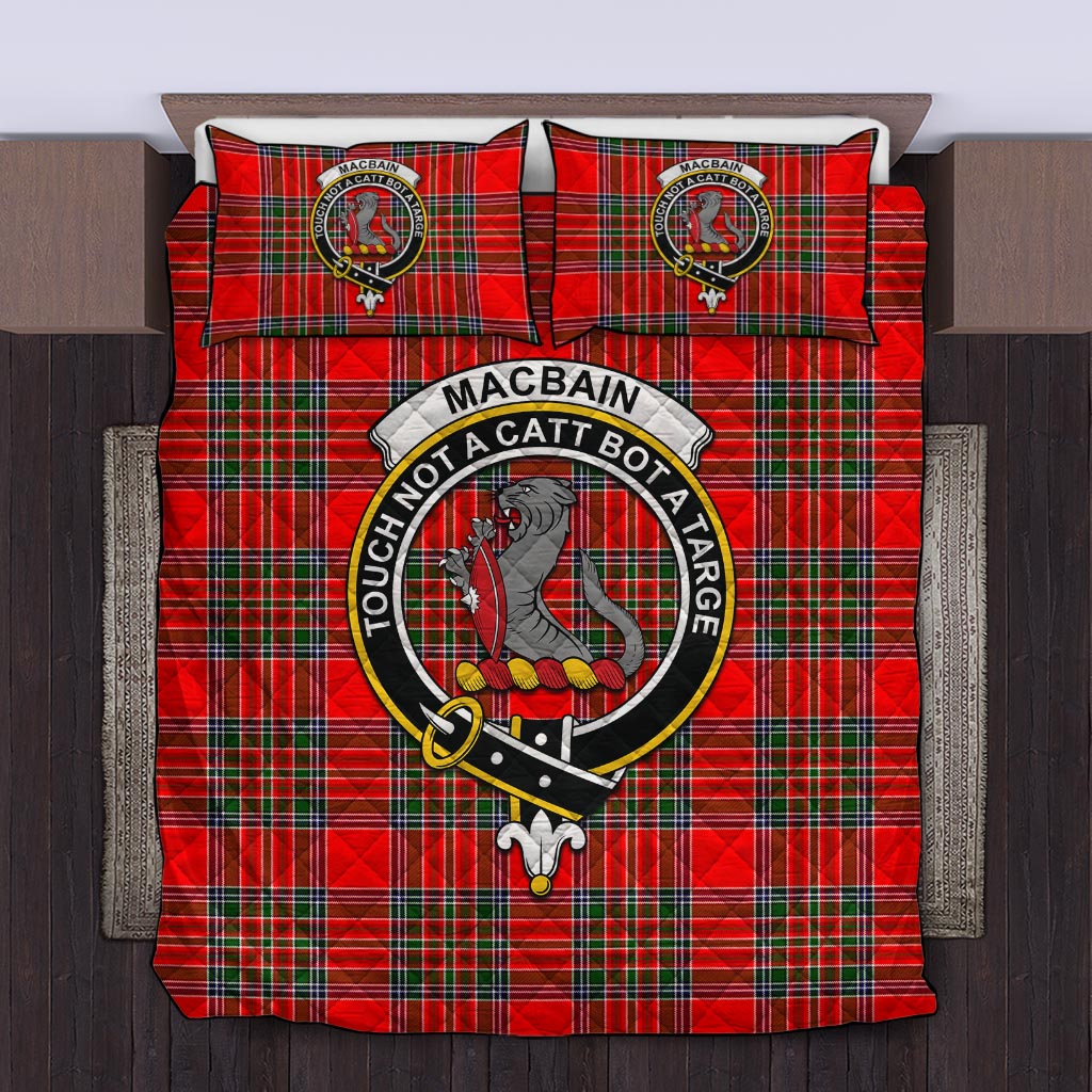 MacBain Tartan Quilt Bed Set with Family Crest Twin - Tartan Vibes Clothing