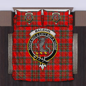 MacBain Tartan Quilt Bed Set with Family Crest