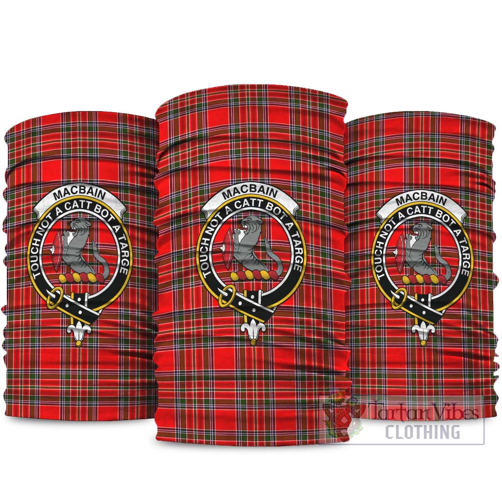 MacBain Tartan Neck Gaiters, Tartan Bandanas, Tartan Head Band with Family Crest