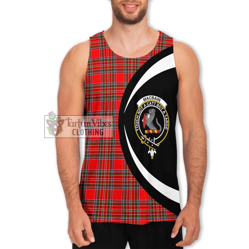 MacBain Tartan Men's Tank Top with Family Crest Circle Style Men - Tartan Vibes Clothing