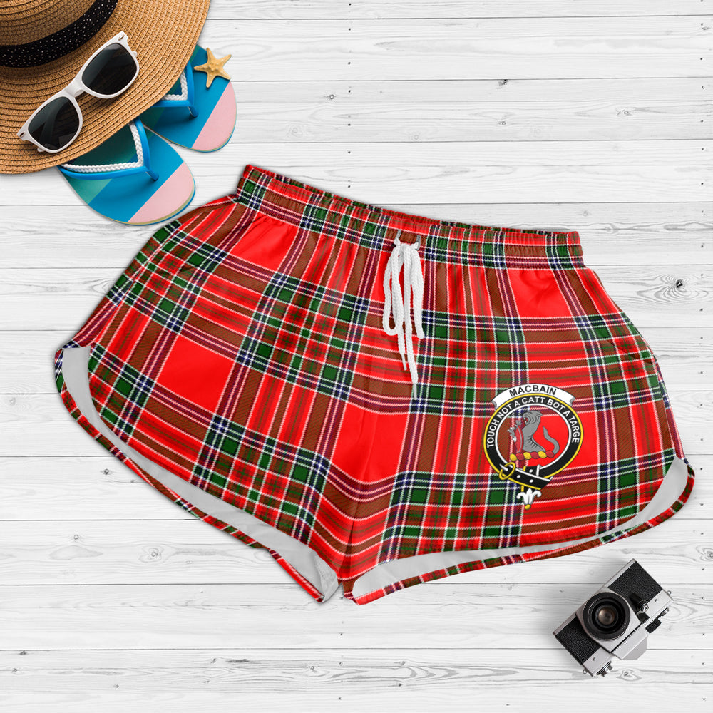 macbain-tartan-womens-shorts-with-family-crest