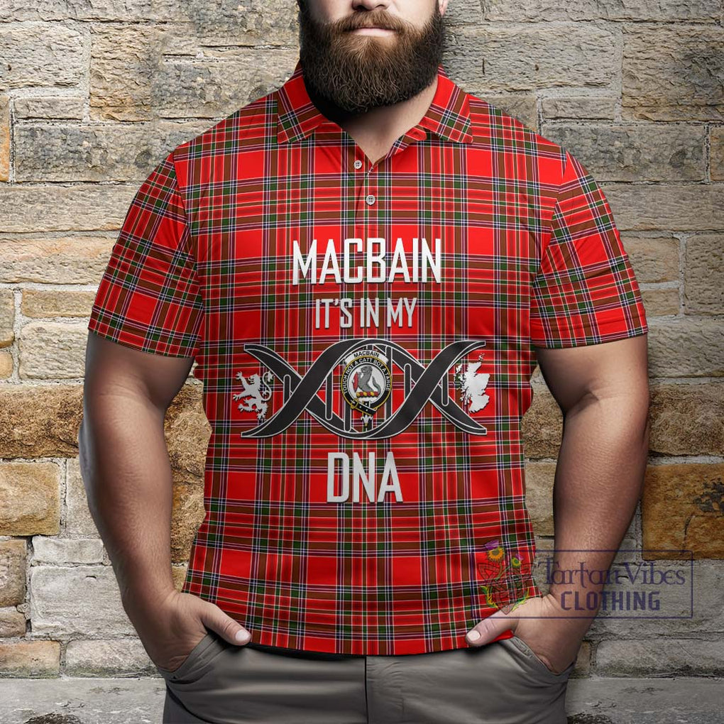 MacBain Tartan Polo Shirt with Family Crest DNA In Me Style Kid - Tartanvibesclothing Shop