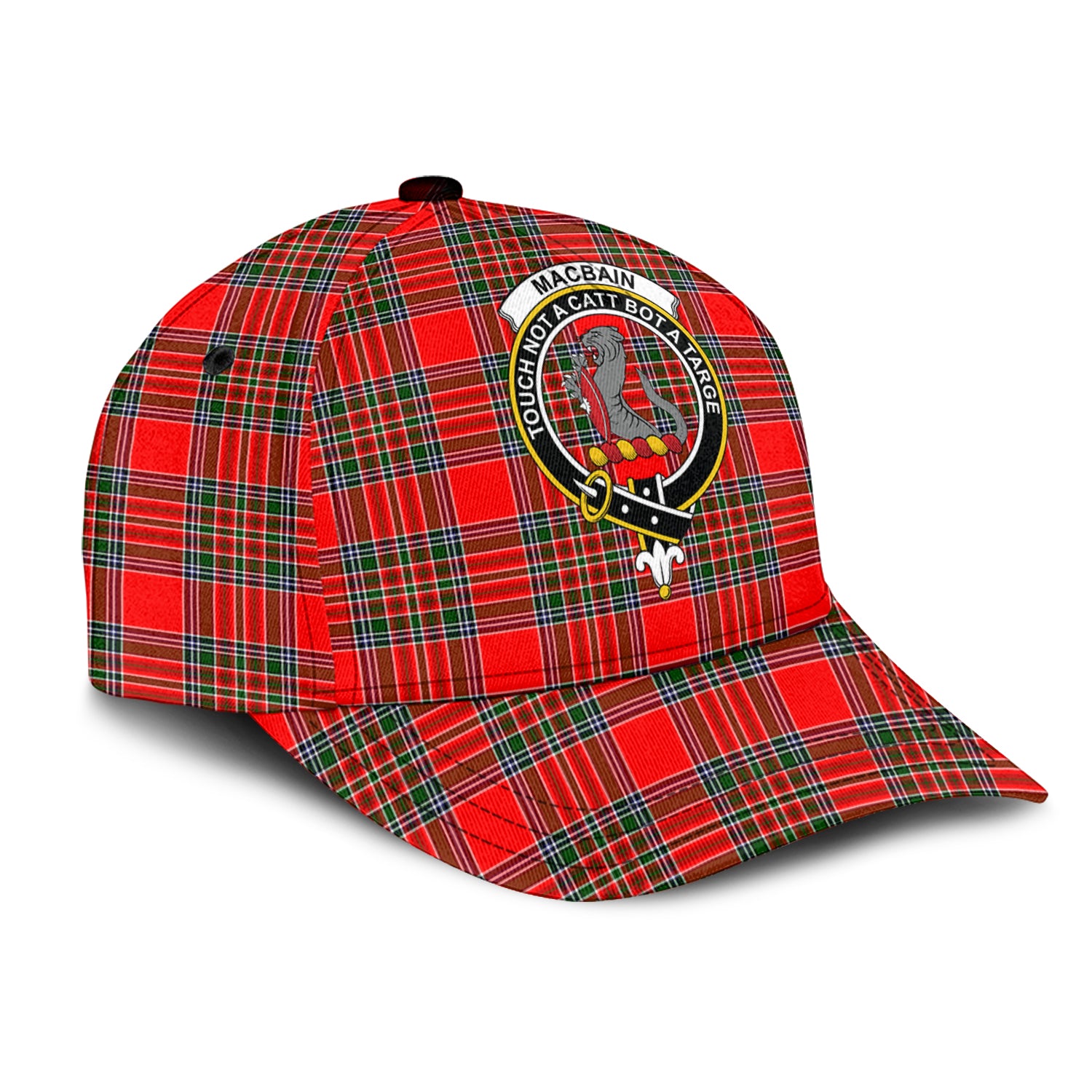 MacBain Tartan Classic Cap with Family Crest - Tartan Vibes Clothing