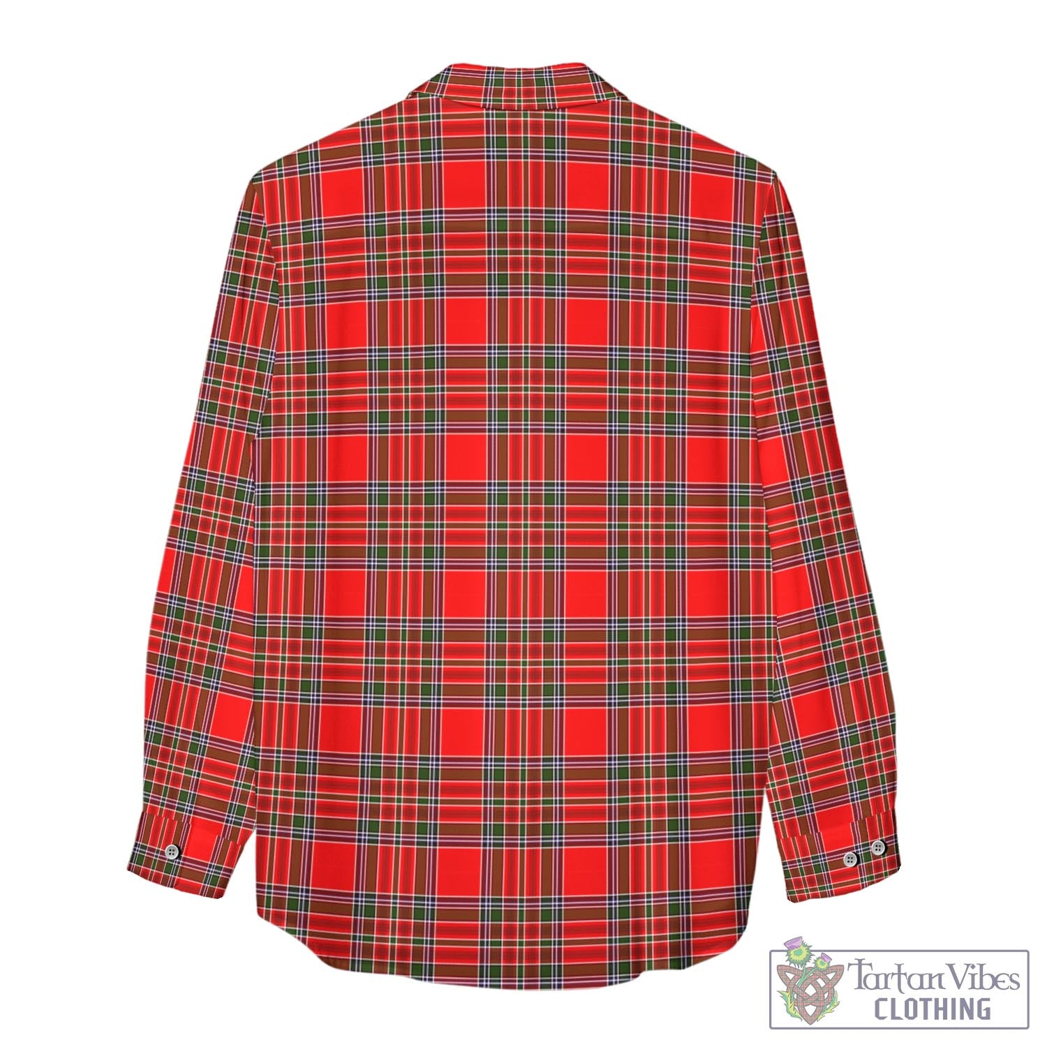 Tartan Vibes Clothing MacBain Tartan Womens Casual Shirt with Family Crest