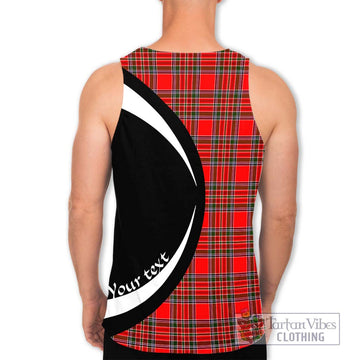 MacBain Tartan Men's Tank Top with Family Crest Circle Style